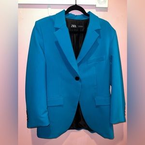 Zara Teal Azure Blazer